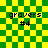 Green and yellow checkered background with "gravers #4" text in four corners, showing pixelated animation effects on the right side of each frame.