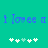 Blue pixelated text and white plus symbols on a teal background, with two identical horizontal sequences of characters.