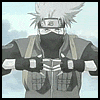 A character with spiky white hair and a black mask performs hand signs in sequence against a cloudy sky background.