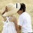 A pixelated image of two people in a close embrace, with text overlays changing across frames.