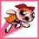 Four pixelated cartoon characters in flight poses with colored motion trails, each within a distinct border color.