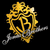 Golden ornate crest with stylized 'F' and crossed wrenches on black background, animated to shift position.