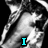 Black-and-white anime-style character with long hair, two cyan text overlays reading 'I Fell' and 'For You<3' on separate