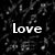 Black background with white text listing names in a pattern, including 'Love You', 'Ronnie!', 'Andi!', 'Ana!', 'Alexa!', 'Karissa!', 'Allie!', 'Caroline', 'Micah!', 'Ackenzie' with a gray rectangle covering part of the right side