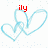 Pixelated blue heart outlines with red text above each set on a white background with light blue dots.