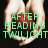 Four hands holding a red apple with green text overlays reading 'AFTER READING TWILIGHT', 'real guys', 'kinda suck', and a blank space.