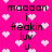 Pixelated text and heart symbols on a bright pink background with animated flickering effects.