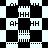 Black-and-white pixelated icon with repeating patterns of 'AH', 'HH', and 'H' text fragments, alternating between checkerboard and diamond-shaped arrangements.
