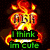 Animated icon with fiery clock face, stone statue eyes, and muscular figure text overlays.