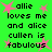 Green background with repeated black text and pink stars, animated to shift text and star positions across frames.