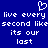 Blue background with white pixelated text repeating 'live every second like its our last' and a heart symbol above the text.