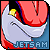 Pixelated cartoon mouth with red lips, white teeth, and yellow tongue against blue background; text "JETSAM" below.