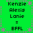 Green background with pink decorative borders and repeated text elements arranged in a pattern