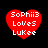 Four red heart-shaped icons with white text reading "SoPhii3 Loves Luke" on a black background, arranged in two of two
