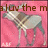 Pixelated pink background with a cartoon horse-like creature and brown text reading "aluv the m" in top-left, "jamie <3" in top-right, and "ta luv her" in bottom-left.