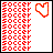 15 static images showing a repeating pattern of 'SOCCER' text with heart symbols in various colors and styles