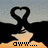 Pixelated icon shows black heart-shaped balloon with white interior floating above beige star on dark background, orange base with pixelated text.