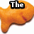 Animated sequence of orange fish-shaped snacks with text overlays and a smiley face, forming the phrase "The Snack That BAK".
