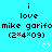 Pixelated cyan background with repeated text and heart symbols in a