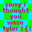 Pixelated text in pink reads 'sorry i thought you were tyler! (:' on a green and blue checkered background with star patterns.