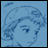 A 48x48 pixel buddy icon split into two sections: a blue-toned anime-style character face on the left and white text on black background reading "AnimeIM" above "com" on the right.
