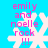 Pixelated blue background with white snowflakes and pink text reading 'emily and noelle rock !!!' in four identical