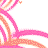 Animated sequence of pink and orange wave patterns with evolving text reading 'SUMMER '06' in pixelated font, set against white background.
