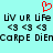 A pixelated image with a red heart symbol at the top center, black text in three below it on a light cyan background