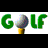 Animated contact sheet showing golf-themed icon frames with green text, yellow sticks, and gray golf balls in various positions across 12 sampled frames.