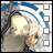 A 48x48 pixel animated contact sheet showing two frames of a character with light hair and blue-and-white striped background, alongside text reading "Anime IM" and "COM" on black backgrounds.