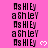 Pixelated text and hearts on a pink background with gray bottom section, animated heart pulses.