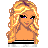 Pixel art contact sheet of a blonde female character in various poses and text expressions across nine frames, featuring cropped body parts, repeated facial close-ups, and romantic text phrases.