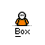 Animated contact sheet of 18 pixel art frames showing a character in an orange jumpsuit with white helmet performing various actions including holding objects and displaying motion effects, all labeled "Box" below each frame.