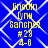 Blue background with white geometric lines and yellow text reading 'Lincoln Lynn Sanchez #28 4-6' repeated in a pattern
