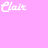 A static pink background displays repeated white text elements including 'Clair', 'Single m/f', and 'LATING' in a pattern