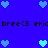Pixelated blue background with scattered light-blue heart icons and repeated black text reading "bree<3 ericbree<3 eric" across two horizontal lines.