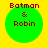 Four identical green circular icons with red text "Batman & Robin" on a yellow background, arranged in a