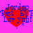 Red heart-shaped icon with blue text on pink background, showing slight pixel variation across four views.