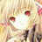 A 48x48 pixel animated buddy icon featuring a split composition with an anime-style character on the left and text elements on the right, displayed as part of a contact sheet.