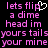 Pixelated pink text on black background with a white heart symbol replacing the 'o' in 'flip', displayed across two identical side-by-side