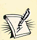 Four of a pen writing on a notepad with radiating lines, showing pen movement and paper rotation