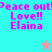 Pixelated text and star symbols on split background colors with animated color shifts.