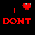 Pixelated red text and heart symbols on a black background with no visible animation changes.
