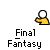 Animated contact sheet of a Final Fantasy-themed AIM buddy icon showing sequential frames with a stick figure character performing actions like casting spells and using items against a gray background.