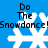 Blue background with white snowflake icons and black text reading "Do The Snowdance!" in pixelated font.