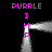 A static image with a black background featuring a symmetrical arrangement of purple text and gray smoke-like shapes forming a rectangular frame.