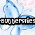 A four- of pixelated butterfly icons with text overlays on each