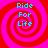 Four identical spiral patterns with red and pink concentric circles, each containing cyan text reading "Ride For Life" in a pixelated font.