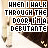 Pixelated text reads "WHEN I WALK THROUGH THE DOOR, I'M A DEBUTANTE" over a blurred background with light and dark tones.