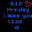 Pixelated text and symbols on black background with blue letters, red heart symbol, and static layout.